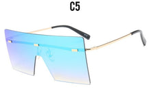Load image into Gallery viewer, Oversized Square Mirror Sunglasses Rimless
