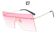 Load image into Gallery viewer, Oversized Square Mirror Sunglasses Rimless