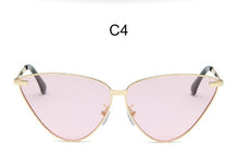 Load image into Gallery viewer, Cat Eye Mirror Sunglasses