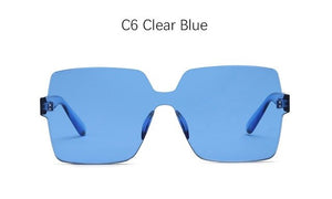 Square Rimless Sunglasses