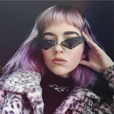 Sexy Small Cat Eye Sunglasses Rimless