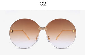 Oversizes Luxury Sunglasses Rimless