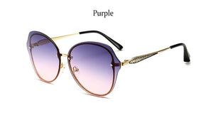 Luxury Square Crystal Sunglasses Rimless
