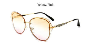 Luxury Square Crystal Sunglasses Rimless